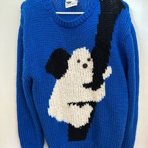 Vintage hand knit koala sweater